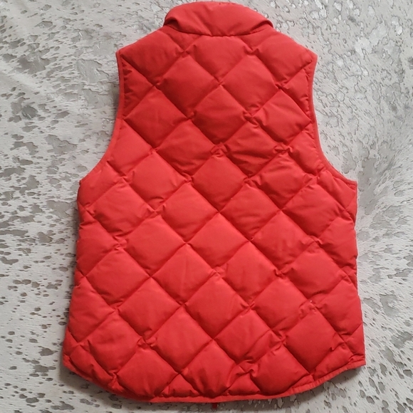 J. Crew Excursion Puffer Down Vest Red SzM - Picture 7 of 8